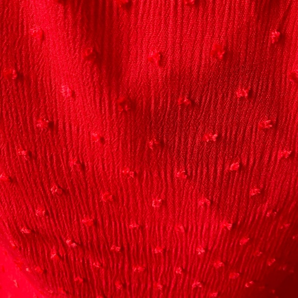 NWT Red Skater Mini Dress with Cutout and Embroidered Details - Picture 5 of 7